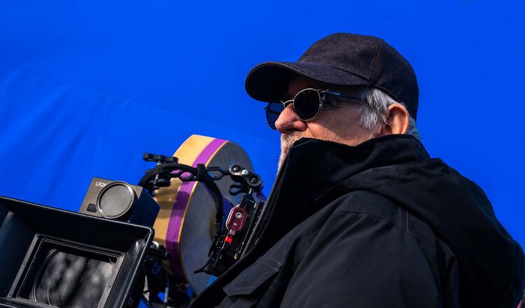 Spielberg on the set of Disclosure Day