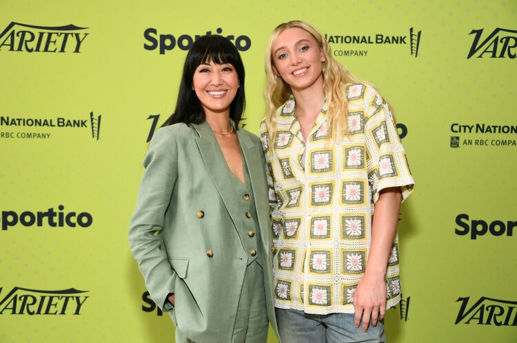 (L-R) Lindsay Kagawa Colas and Paige Bueckers attend Variety + Sportico's Sports and Entertainment Summit, presented by City National Bank, at The Beverly Hilton on July 12, 2024 in Beverly Hills, California. 