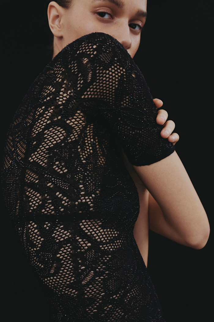 Gucci strass-embroidered floral-lace knit top, £3,440