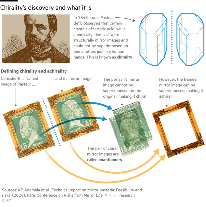 Explanation of the scientific term chirality and how it was discovered