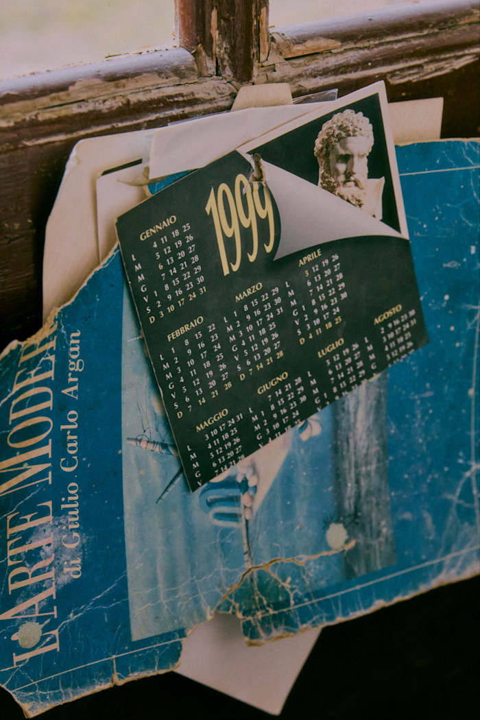 An old calendar in the workshop