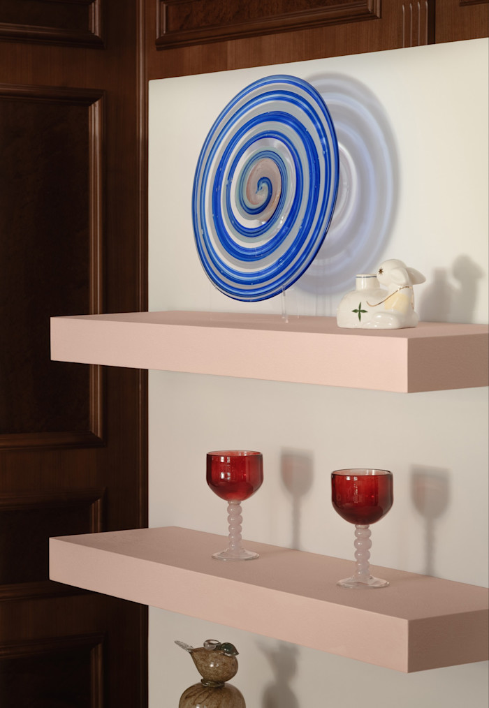 Ceramics and glassware on display