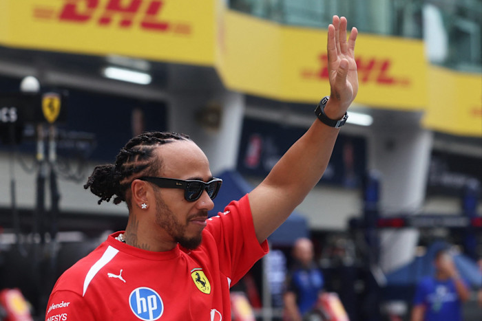 Ferrari F1 driver Lewis Hamilton at the Grand Prix in Kuala Lumpur this month 