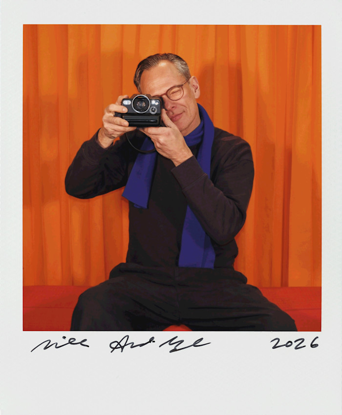 Miles Aldridge in his portable studio