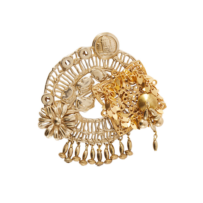 Dries Van Noten brass, resin and acrylic brooch, £660
