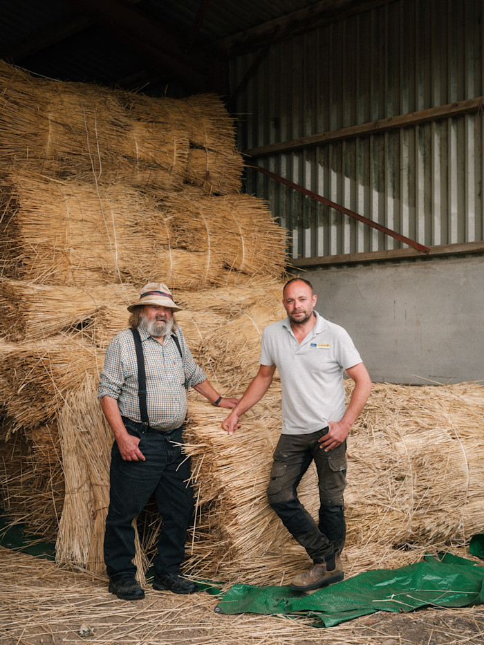 Dave and Scott Symonds on their farm, Chideock