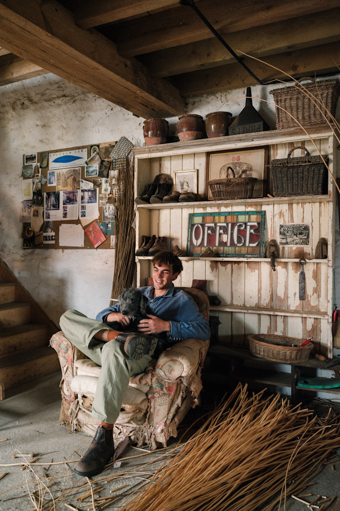 Ned Seal in his father’s workshop