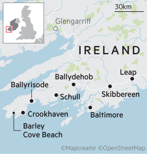 Map showing Cork, Ireland