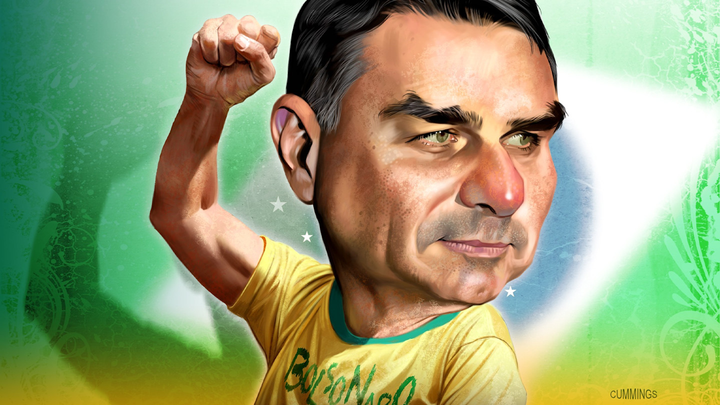 Illustration of Person in the News Flávio Bolsonaro.