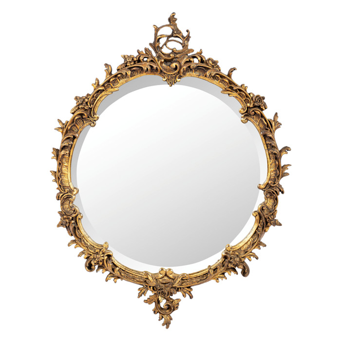 c1870 French gold-leaf giltwood Rococo mirror, £2,329