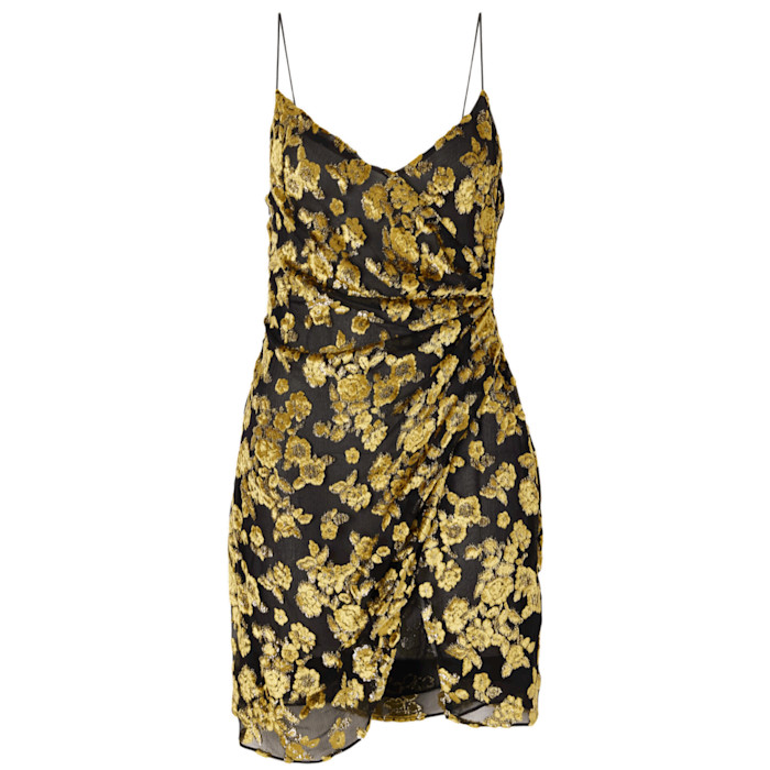 Balmain viscose, silk and metallic-fibre velvet jacquard Gathered minidress, £2,750