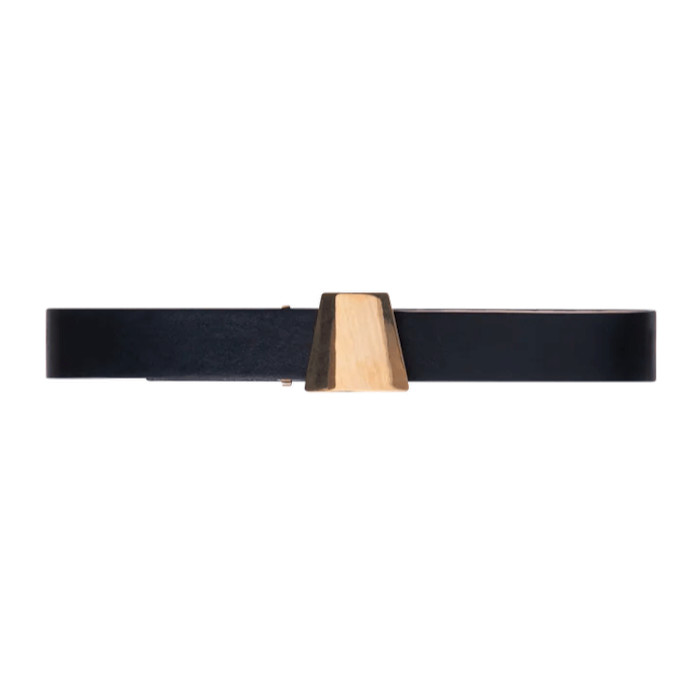Akris nappa leather belt with gold-tone buckle, €595