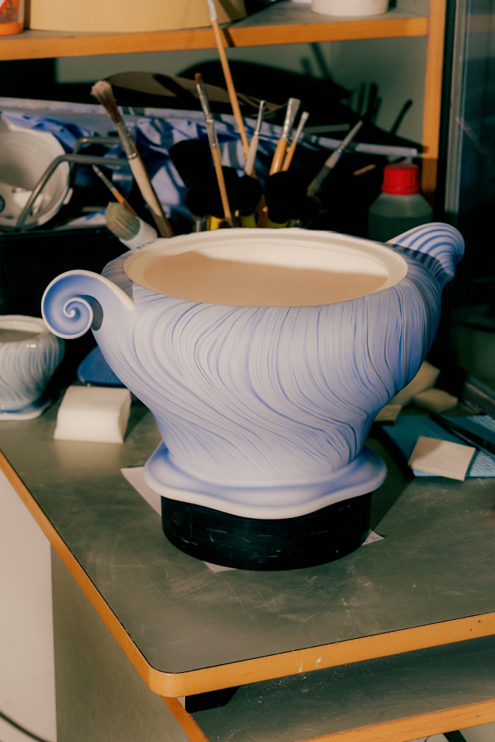 A Triton tureen, £2,300, before glazing