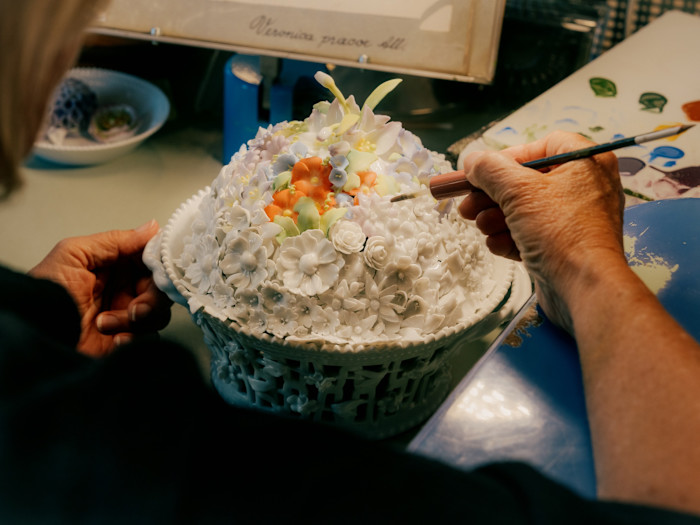 The Flower Basket, a Flora Danica signature piece, POA, is hand-painted