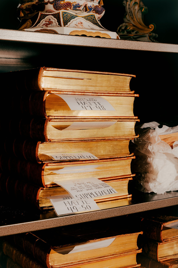 Flora Danica encyclopedias in the factory archive